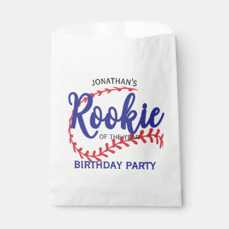 Rookie of the Year 1st Bday Baseball Favour Bag
