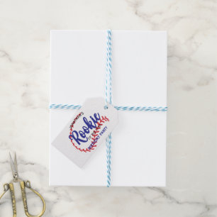 Rookie of the Year 1st Bday Baseball Gift Tags