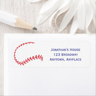 Rookie of the Year 1st Bday Baseball Return Address Label
