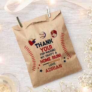 Rookie of the Year 1st Birthday Baseball  Favour Bag