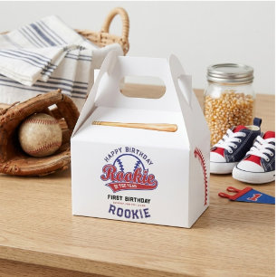 Rookie of the Year 1st birthday baseball Favour Box