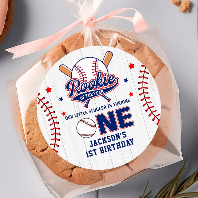 Rookie of the Year 1st Birthday Baseball Sticker (Creator Uploaded)