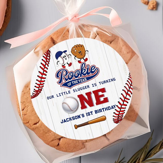Rookie of the Year 1st Birthday Baseball Sticker (Creator Uploaded)