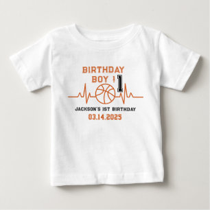 Rookie of the Year 1st Birthday Basketball  Baby T-Shirt