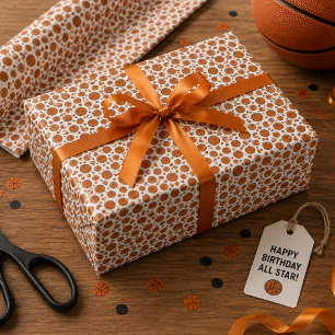Rookie of the Year 1st Birthday Basketball Wrapping Paper