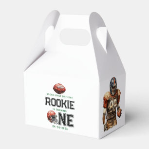  Rookie of the Year 1st Birthday Football Boy's  Favour Box