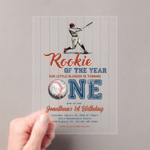 Rookie of the Year Baseball 1st Birthday