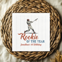 Rookie of the Year Baseball 1st Birthday