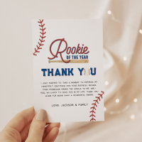 Rookie of the Year Baseball 1st Birthday Party Inv