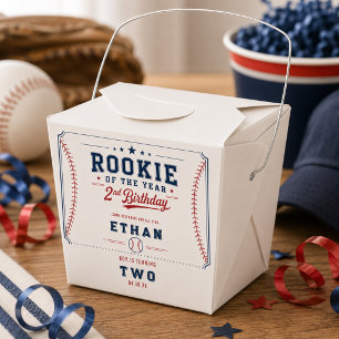 Rookie of the Year Baseball 2nd Birthday Kids Favour Box