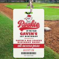 Rookie Of The Year Baseball Birthday Party Favour