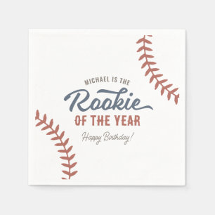 Rookie of the Year Baseball Birthday Party Napkin