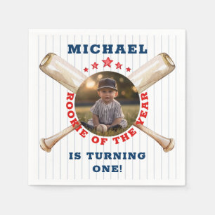 Rookie Of The Year Baseball Birthday Party Napkin