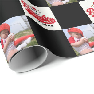 Rookie Of The Year Baseball Birthday Personalised Wrapping Paper