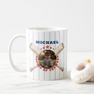 Rookie of the Year Baseball Birthday Photo Mug