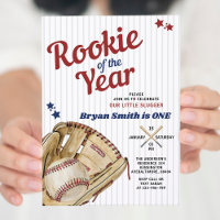 Rookie of the Year Baseball Boy First Birthday