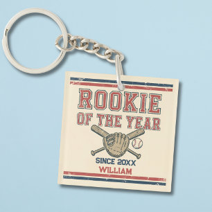Rookie of the Year Baseball Key Ring