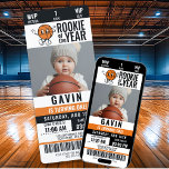 Rookie Of The Year Basketball Photo Birthday Invitation<br><div class="desc">Celebrate your little MVP’s big day with the Rookie Of The Year Basketball Photo Birthday Invitation. This dynamic invitation combines a retro basketball ticket design with a personalised photo for a standout way to kick off your sports-themed celebration. Fully customisable, it includes editable details for the name, age, and event...</div>