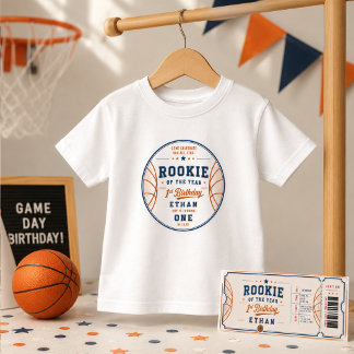 Rookie of the Year Basketball Ticket 1st Birthday Toddler T-Shirt
