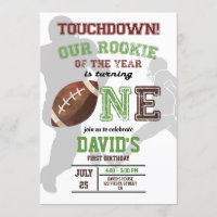 Rookie of the Year First Birthday Boy Football