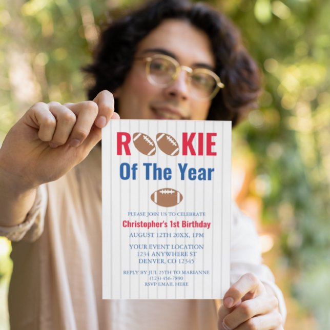 Rookie Of The Year Football 1st Birthday Invitation (Creator Uploaded)