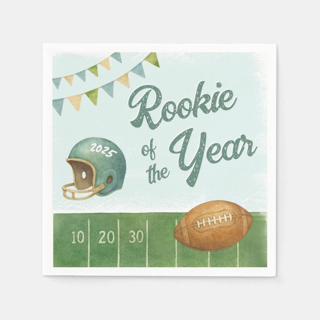 Rookie of the Year Football  Napkin (Front)