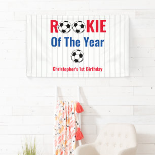 Rookie Of The Year Soccer 1st Birthday Banner