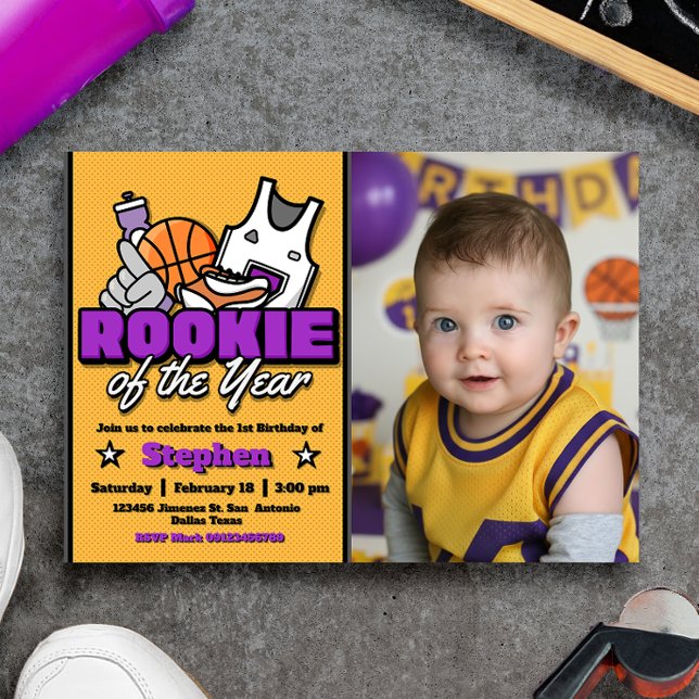 Rookie of the Year with Photo Landscape Invitation (Rookie of the Year with Photo Landscape Invitation)