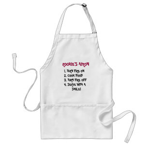 ROOKIE'S APRON with cooking instructions - apron