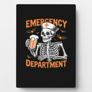 Room 2 Sided Emergency Department Halloween Nurse  Plaque