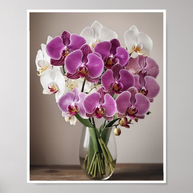 Room Decor Fresh Orchid Flower bouquet Poster (Front)