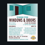 Room Design, Window & Door Fitter Company Flyer<br><div class="desc">Room Design,  Window & Door Fitter Company Advertising Flyer by The Business Card Store.</div>