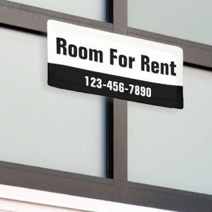 Room For Rent Black and White Template Banner