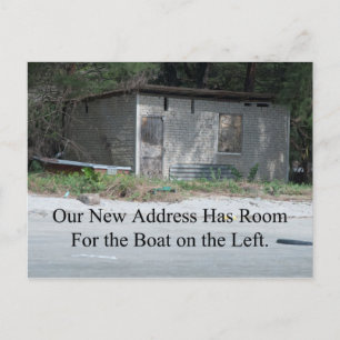 Room For the Boat Funny Change of Address Announcement Postcard