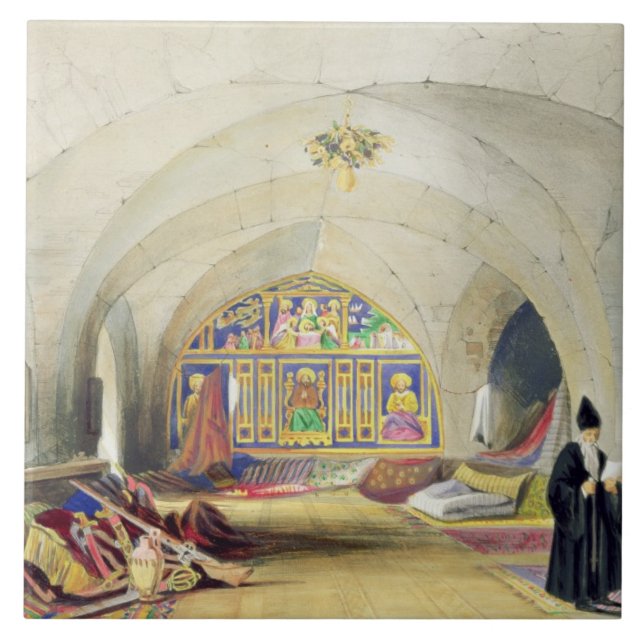 Room in an Armenian Convent, in Jerusalem (colour Ceramic Tile (Front)