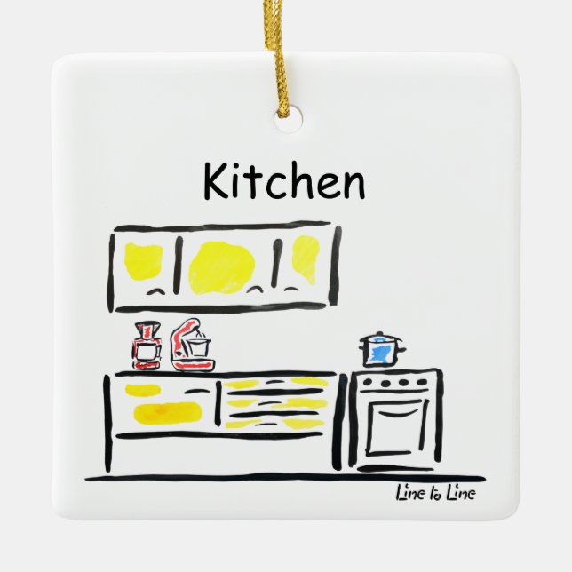 room kitchen ceramic tree decoration (Front)