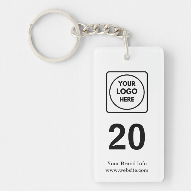 Room Number | Custom Logo Hospitality Design Key Ring (Front)
