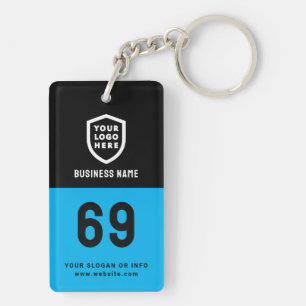 Room Number Logo Business Modern Keychain