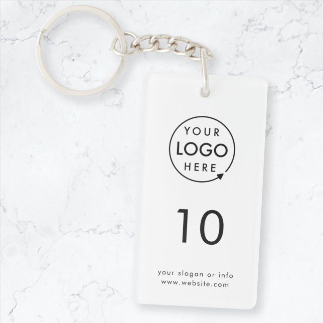 Room Number | Logo Hospitality Business Modern Key Ring (Creator Uploaded)