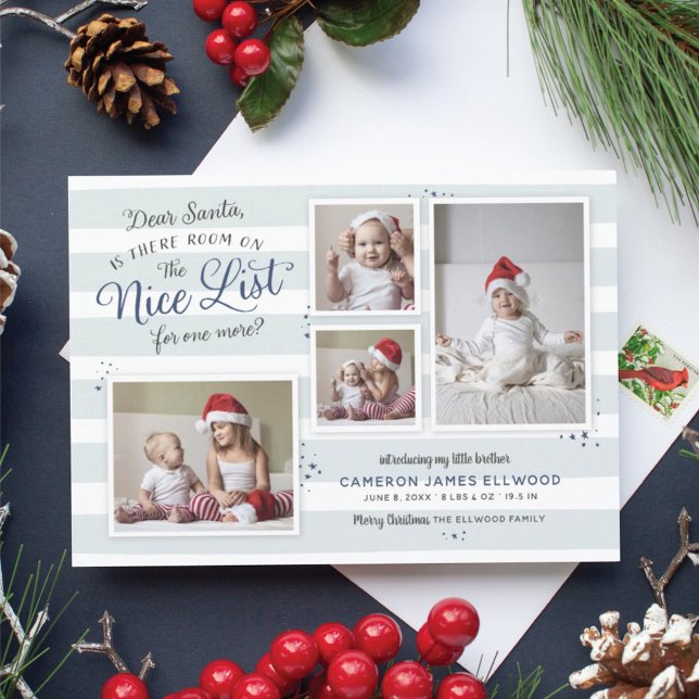 Room on the Nice List Christmas Birth Announcement (Creator Uploaded)