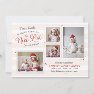Room on the Nice List Christmas Birth Announcement