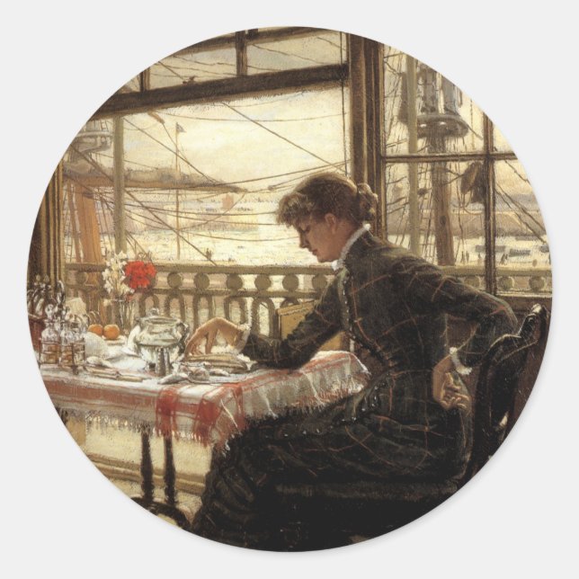 Room With a View of the Harbour Classic Round Sticker (Front)