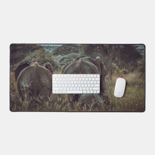 Room with photo elephant family desk mat (Keyboard & Mouse)