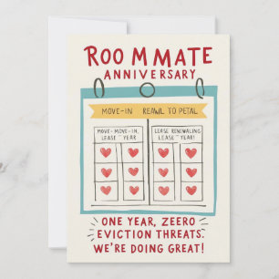 Roommate Anniversary Card