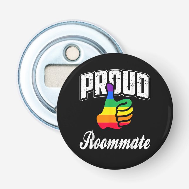  Roommate Gay Pride Bottle Opener (Front)