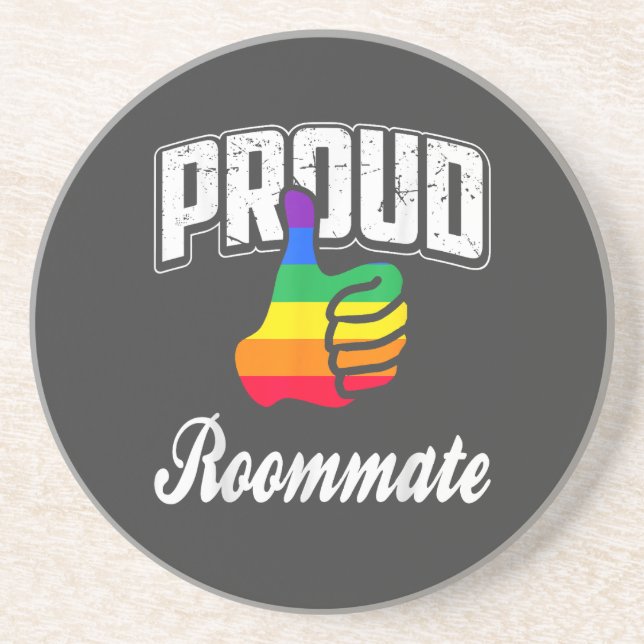  Roommate Gay Pride Coaster (Front)