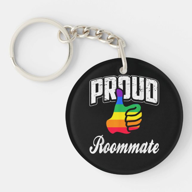  Roommate Gay Pride Key Ring (Front)