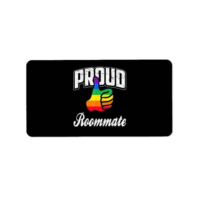  Roommate Gay Pride Label (Front)