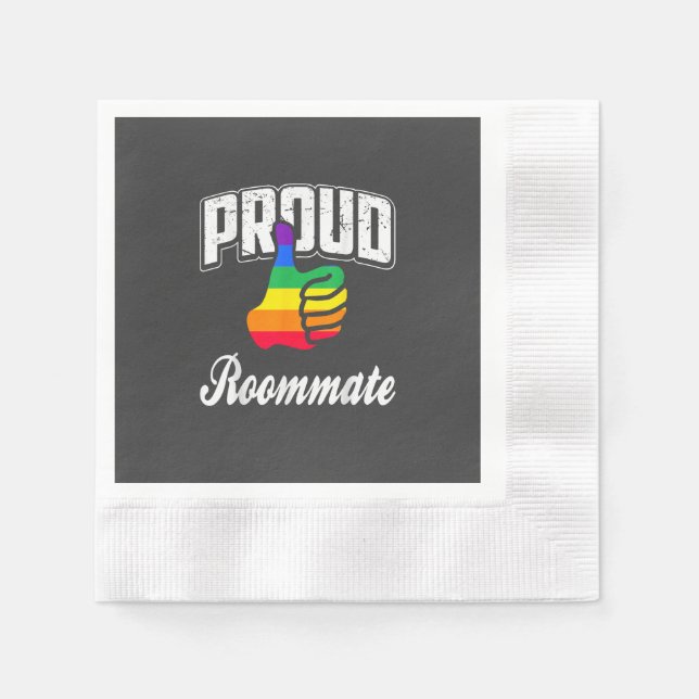  Roommate Gay Pride Napkin (Front)