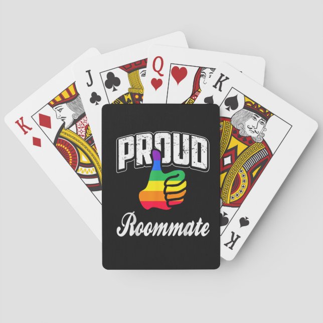  Roommate Gay Pride Playing Cards (Back)